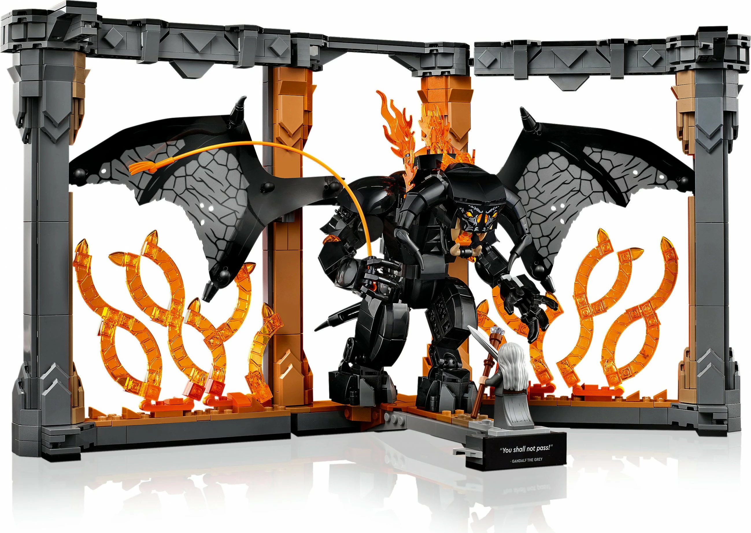 Set ndërtimi LEGO Icons 10367 Gandalf vs. Balrog, 1201 pjesë, multikolor