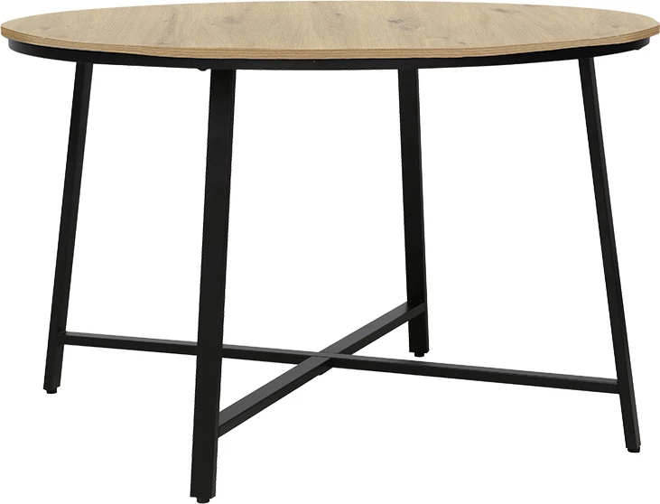 Tavolinë Gianno natyrale-këmbë e zezë D120x76cm