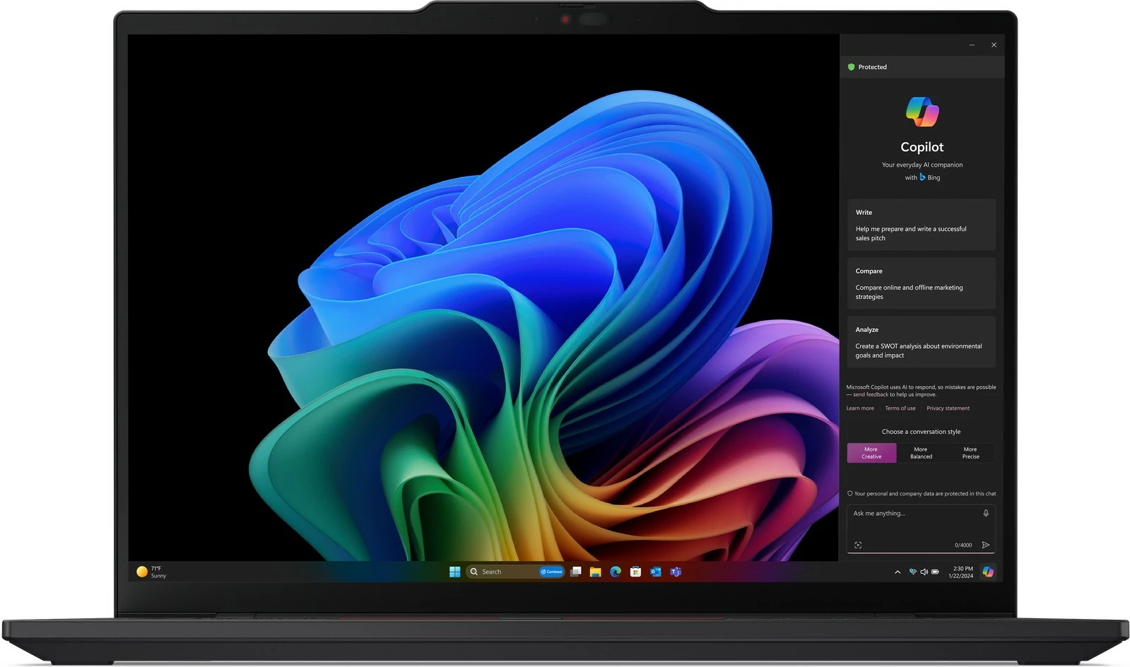 Laptop Lenovo ThinkPad T14s, 14", Qualcomm Snapdragon, 32GB RAM, 1TB SSD, i zi (DE keyboard)