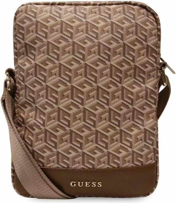 Çantë tableti Guess GCube Stripe GUTB10HGCFSEW, kafe