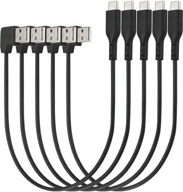 Kabllo USB-A në USB-C Kensington Charge & Sync, 5 copë, 0.327m, e zezë