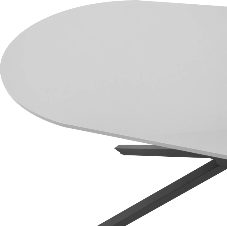 Tavolinë Lerdion gri mdf-metal i zi 180x90x75cm