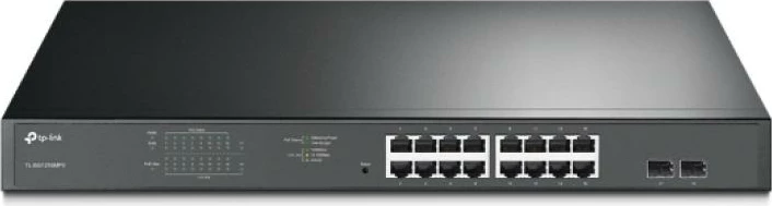 Switch TP-Link TL-SG1218MPE 16 porte Gigabit 1Gbps me 2 porta SFP, e zezë