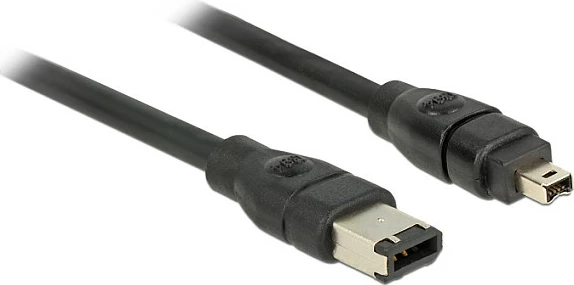 Kabllo FireWire DeLOCK 82578, 4-pin në 6-pin, 3 m, 400 Mbit/s, e zezë