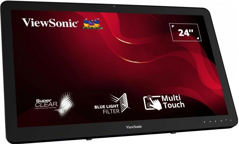 Monitor ViewSonic TD2430, 23.8 inç, VA, FHD, Touchscreen, Dual Orientation, zi