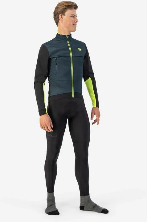 Jakne Rogelli unisex, blu e zezë fluo