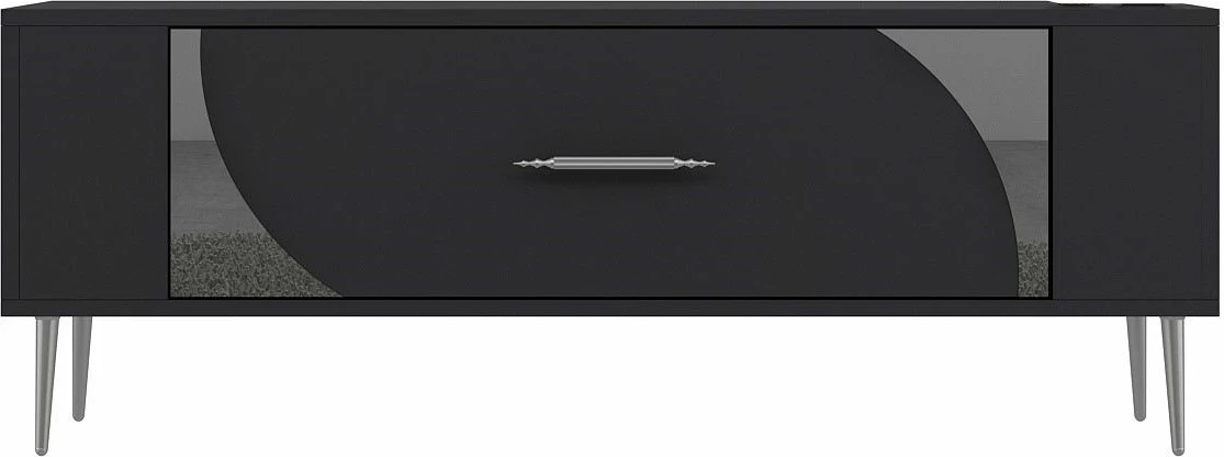 Komodë TV Skye Decor, Retrop2, antracit, argjend