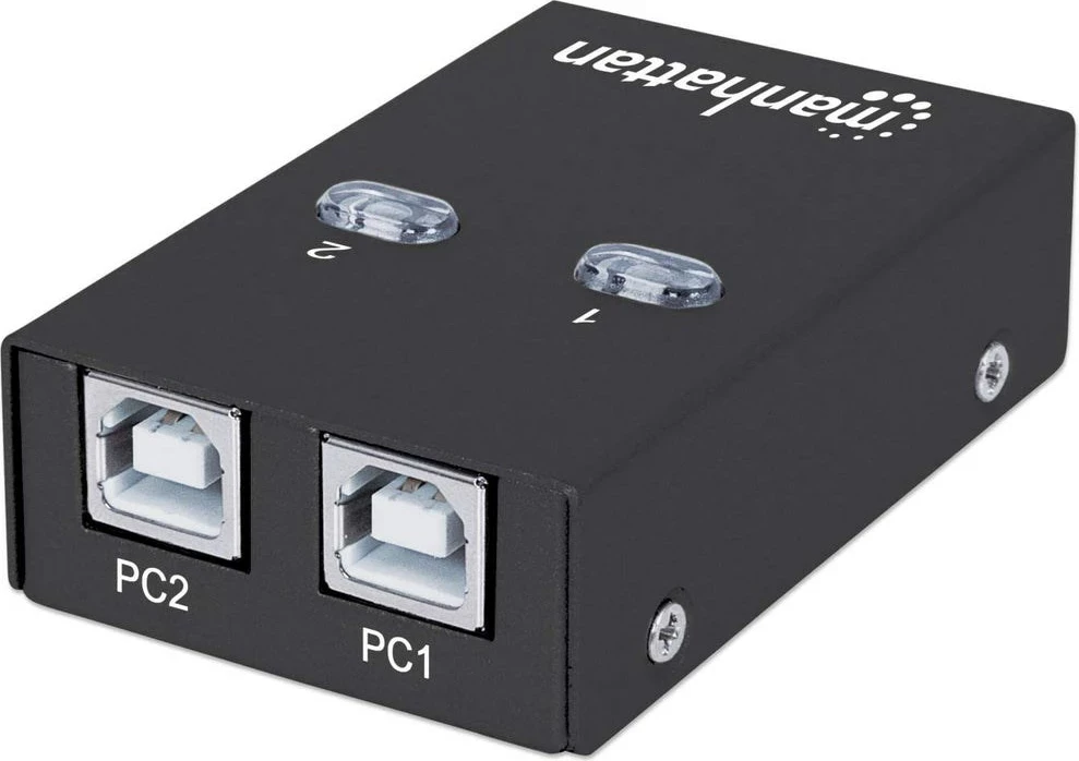 Switch Manhattan USB-A Automatic Sharing, 2x USB-B Porta, 480 Mbps, i zi