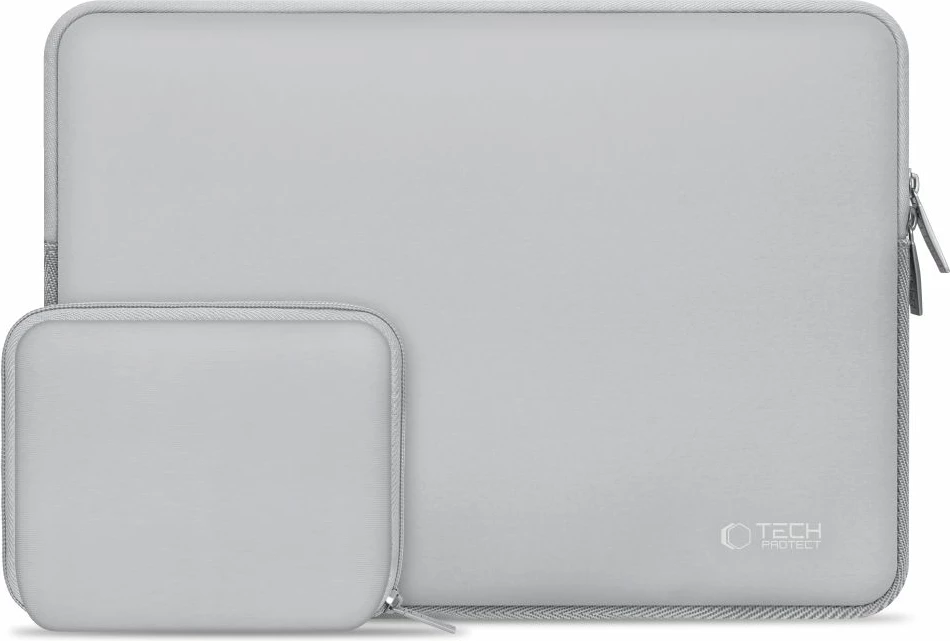 Kasë laptopi Tech-Protect NeoSlim 13-14 inç me çantë aksesorësh, Gri set