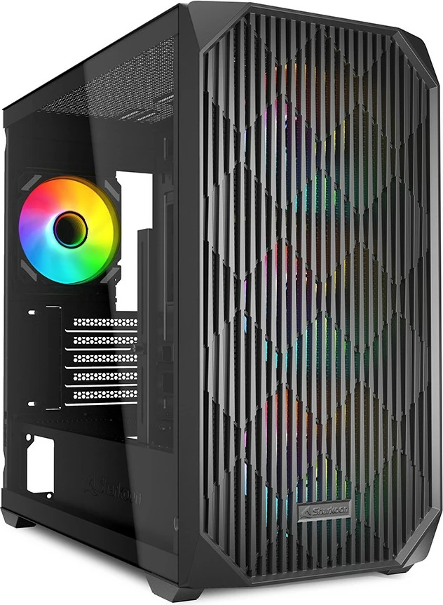 Kasë Sharkoon MK3 RGB Micro-ATX, 1x xham, e zezë