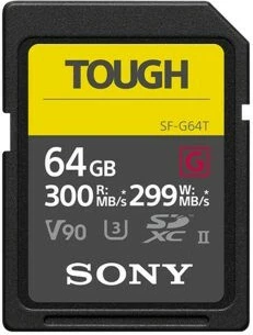 Kartelë memorie SONY Tough SF-G64T 64GB UHS-II V90 e zezë