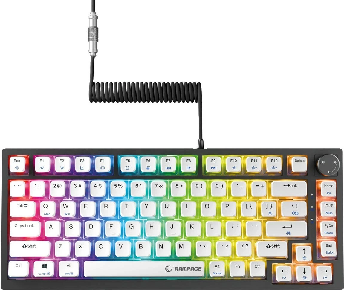 Tastierë gaming Rampage Zenith Pro, 75%, RGB, magnetike-mekanike, e zezë