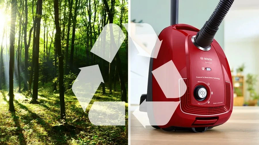 Fshesë me korent Bosch BGB38RD2, 600W, me qese, e kuqe