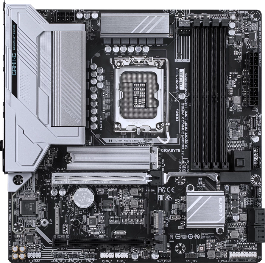 Pllakë amë Gigabyte B860M Gaming X WiFi 6E, LGA1851, 4x DDR5, mATX
