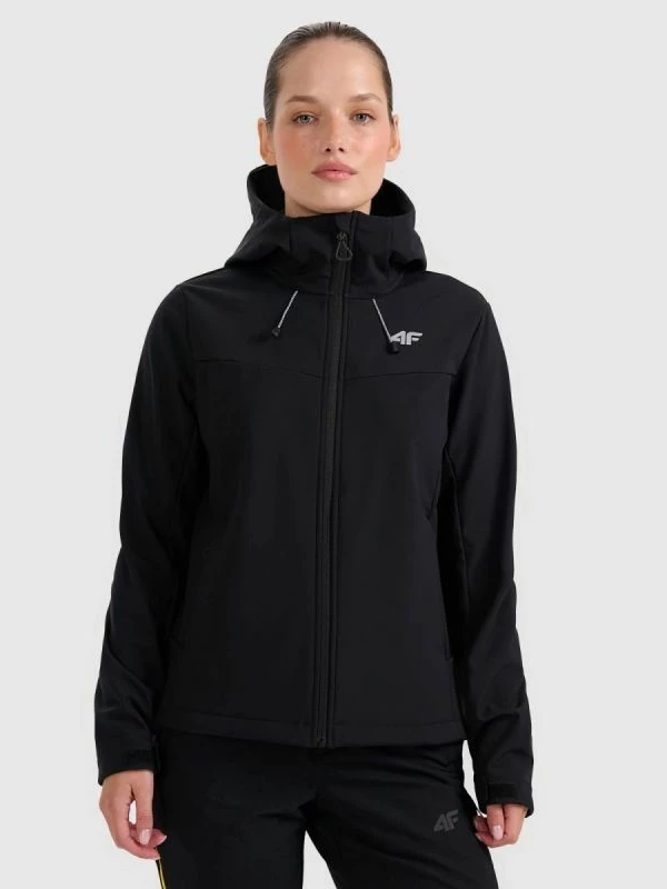Jakne softshell për femra 4F, e zezë