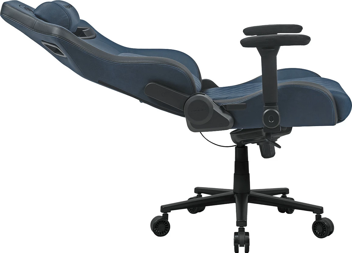 Karrige gaming Cougar Defensor S, 150 kg, 4D mbështetëse krahu, pëlhurë, Navy Blue/Black