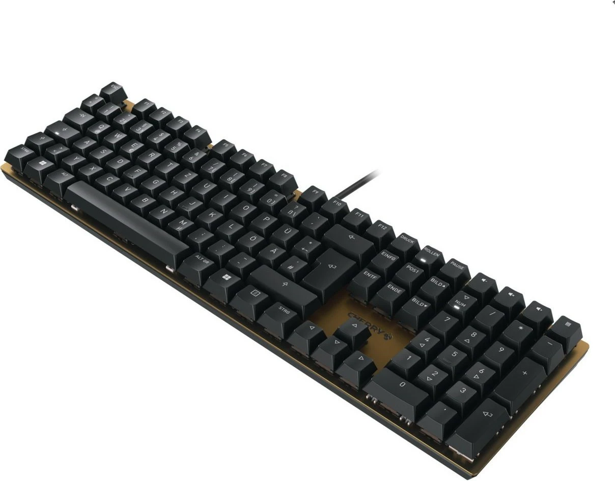 Tastierë mekanike Cherry KC 200 MX, QWERTZ, USB, Cherry MX Brown, e zezë, bronz
