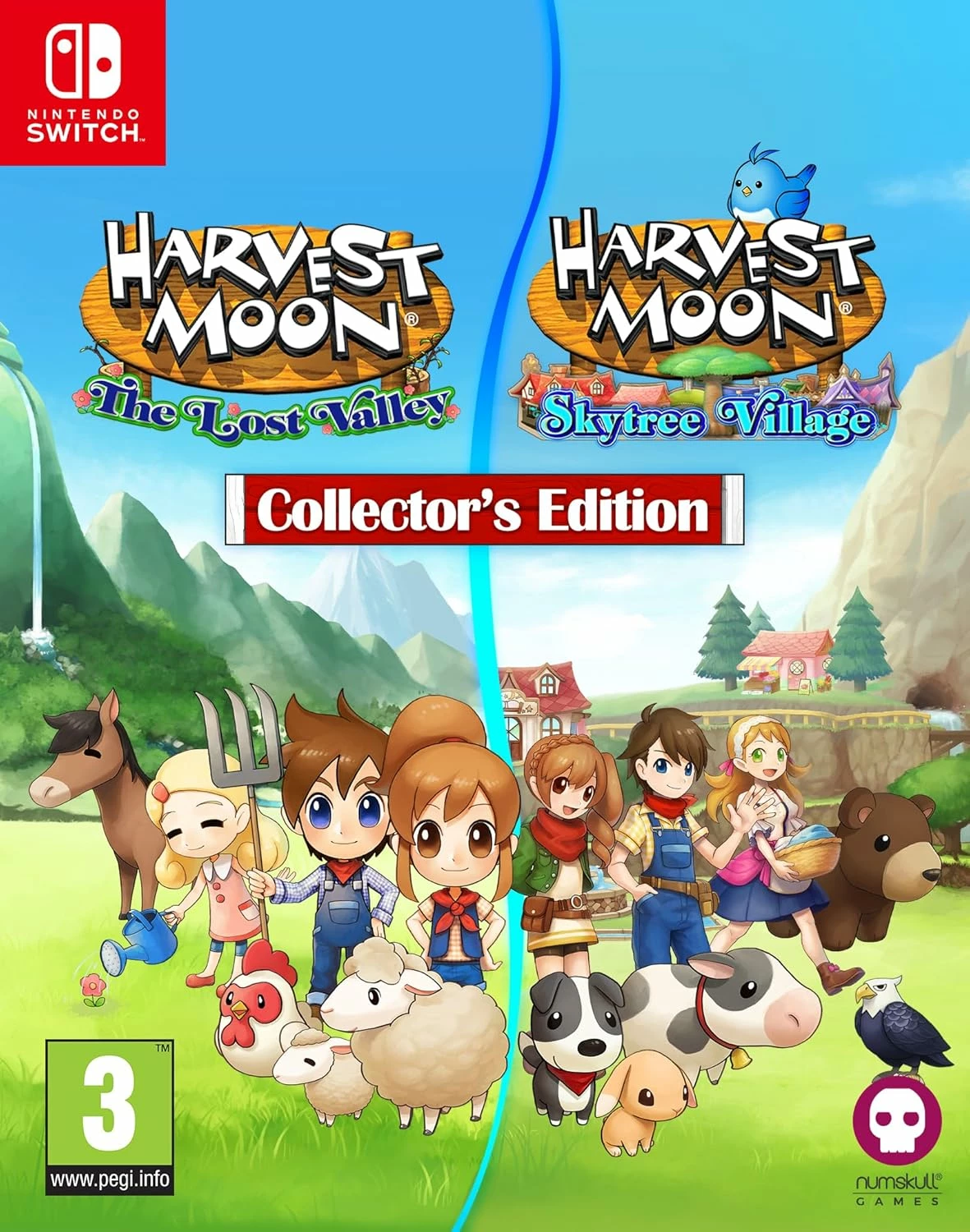Lojë për Nintendo Switch Numskull Games Harvest Moon: The Lost Valley & Skytree Village Collector's Edition, set me sticker-a, CD muzikë dhe postër