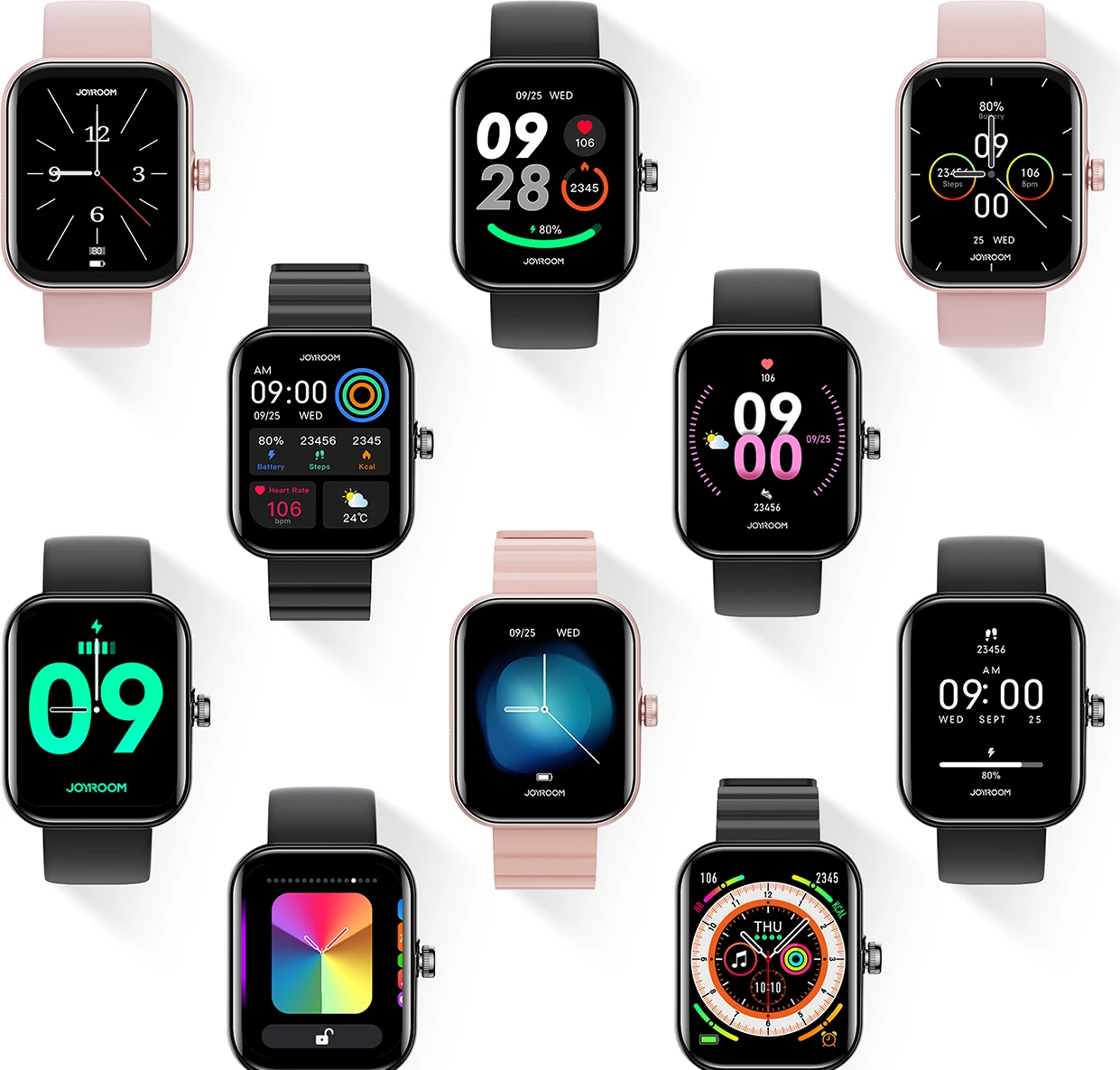 Smartwatch Joyroom Fit-Life JR-FT5 Plus, 1.96 inç, Bluetooth 5.4, 300 mAh, e zezë