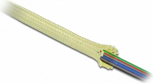 Mbrojtës i gërshetuar për kabllo DeLOCK Aramid 2 m x 10 mm, -170–250°C, i verdhë