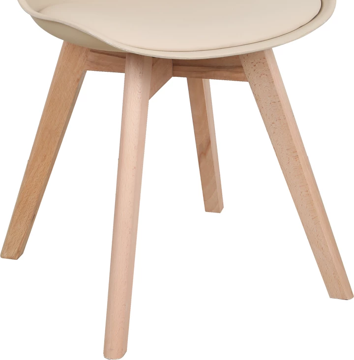 Karrige Gaston PP-PU ngjyrë taupe - këmbë natyrale 58x47x85cm