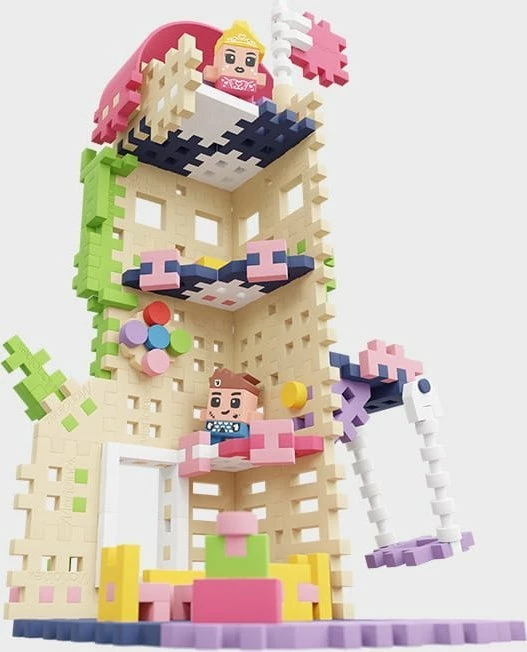 Blloqe ndërtimi Marioinex Waffle Mini Blocks Princess Tower of Fantasy 905791, 148 copë, 6+ vjet, shumëngjyrëshe