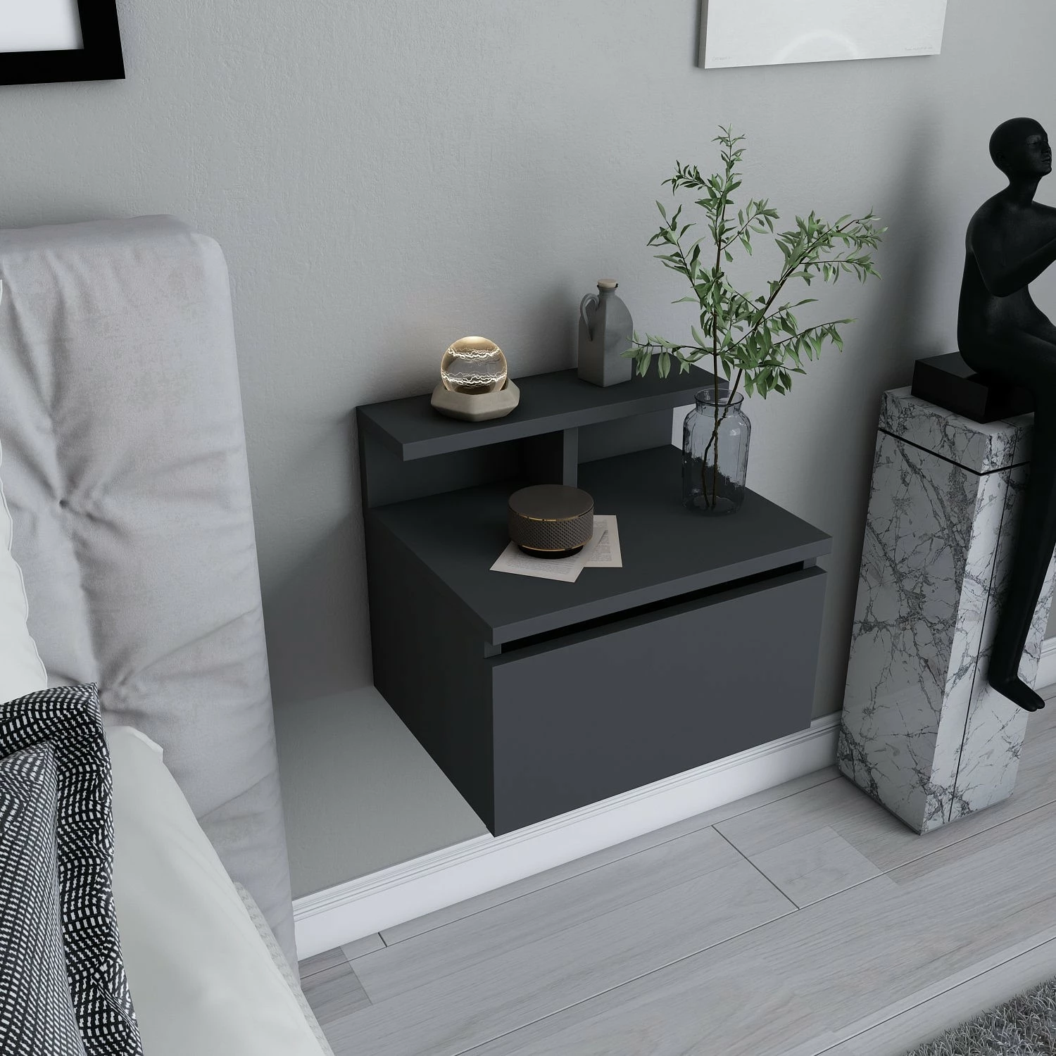 Komodinë natës Hanah Home, Alice, antracit