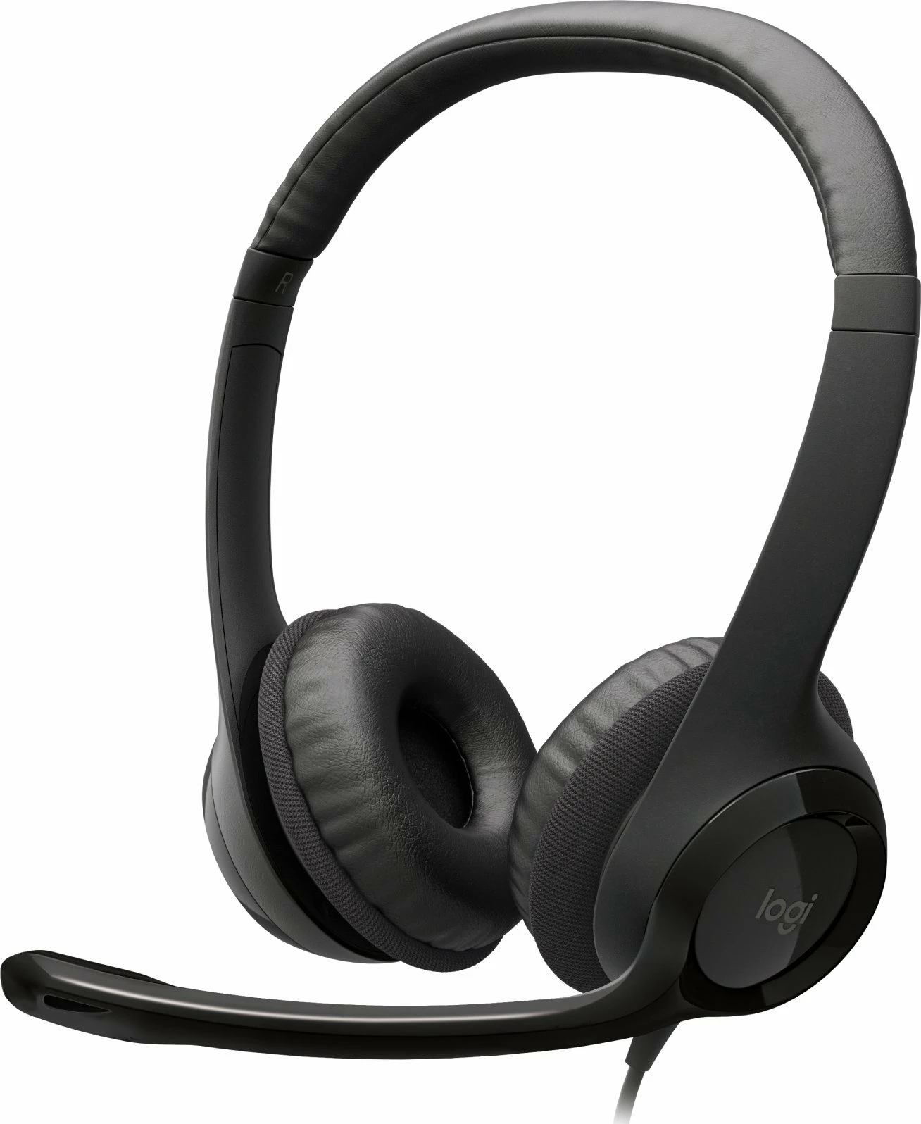 Kufje me mikrofon Logitech H390 (981-000406), USB me kabllo 2.4 m, me kontroll në kabllo, të zeza