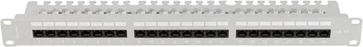 Patch panel LANBERG 24 porta 1U 19" kat.6A UTP, gri me organizues kabllosh