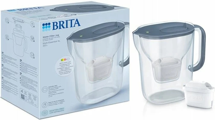 Kanicë filtruese uji Brita Style Essential XL 3.6 L + filtër MAXTRA PRO Pure Performance, blu, 1 copë