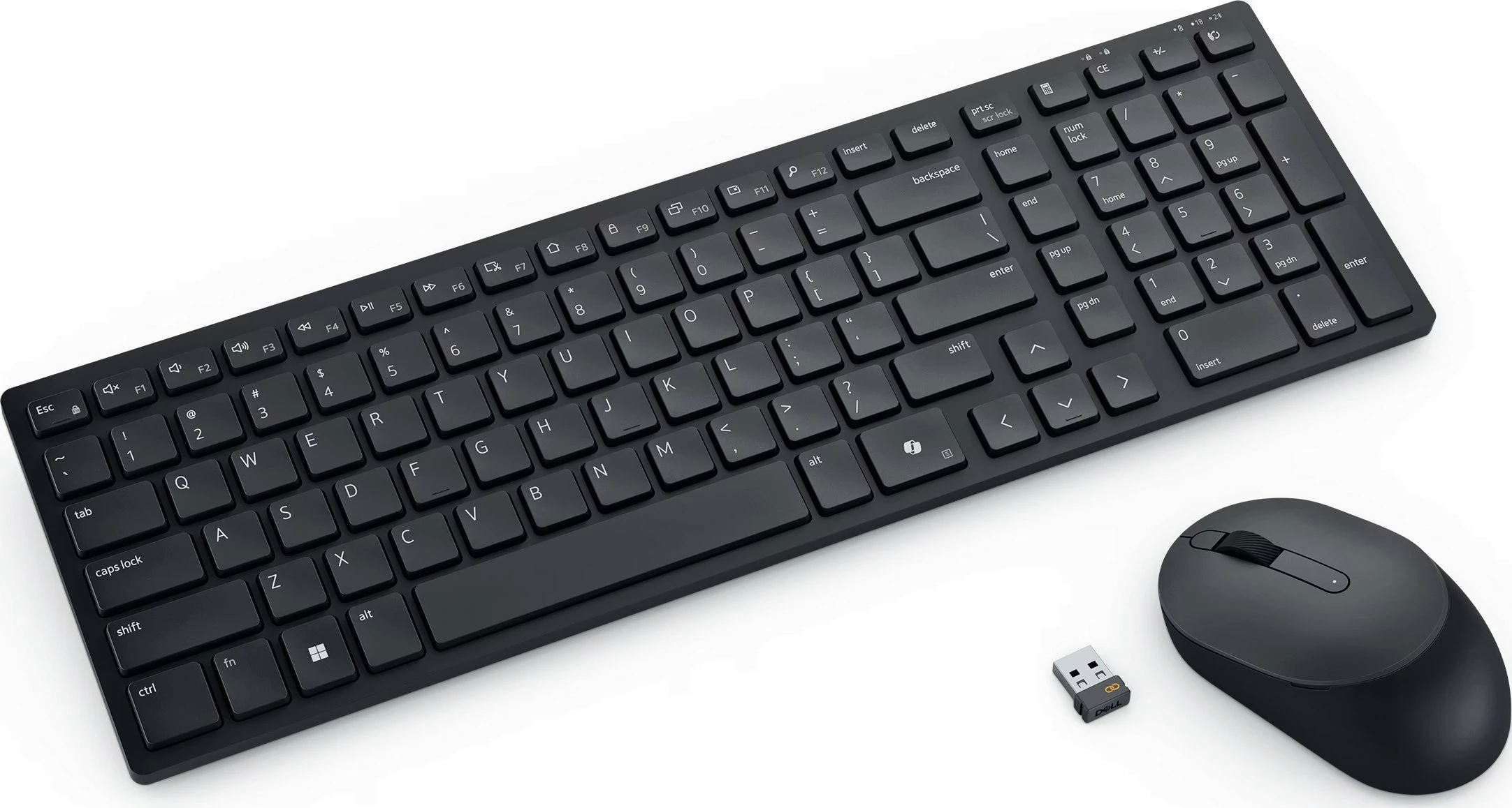 Set tastierë + maus Dell KM555 (580-BBVV), wireless Bluetooth + radio USB, US INTL, numpad, e zezë