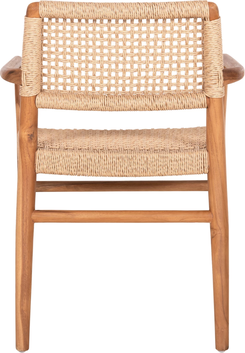 Karrige për ngrënie ROSCO FH6132 dru tik natyral, litar VIRO bezhë 56x54.5x78 cm