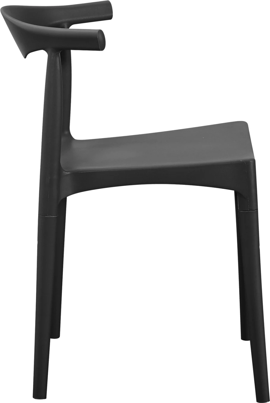 Karrige për ngrënie jashtë ALOR, polipropilen e zezë, FH6624.02, 47x55x74.5cm, set prej 4 copë
