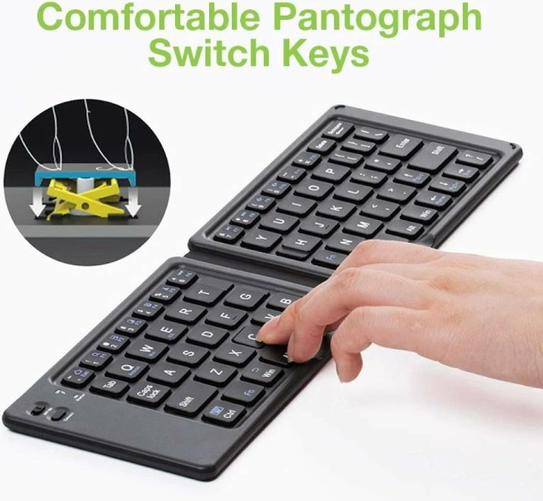 Tastierë palosëse wireless Techly 364156, Bluetooth 3.0, e zezë