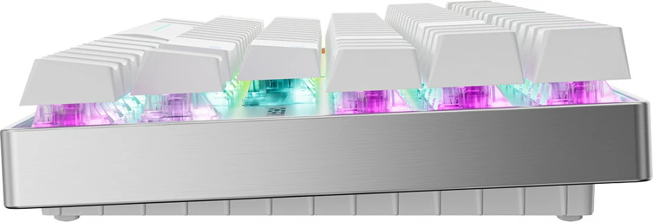 Tastierë Cherry XTRFY MX 8.2 Pro TMR Wireless G8E-3885, TKL, RGB, Wireless/Bluetooth/USB-C, e bardhë