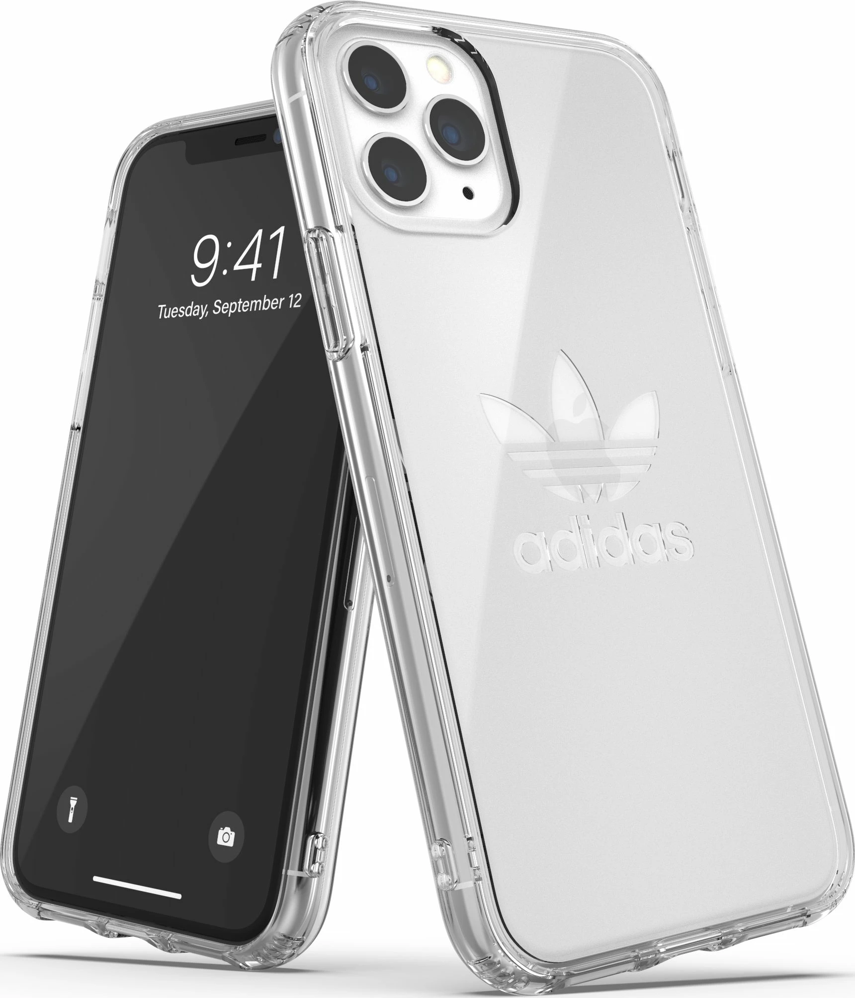 Mbështjellës Adidas Originals Protective Clear Case Big Logo FW19 për iPhone 11 Pro, transparent