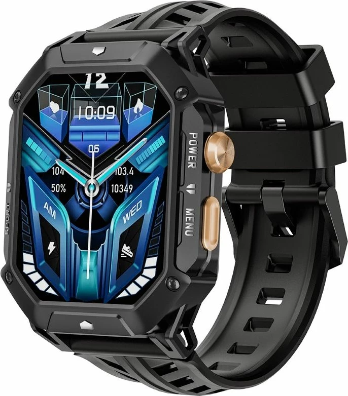 Smartwatch për meshkuj Rubicon, e zezë