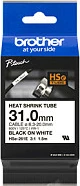 Kasetë tub termokurres Brother HSe-261E, 31mm, e zezë në të bardhë
