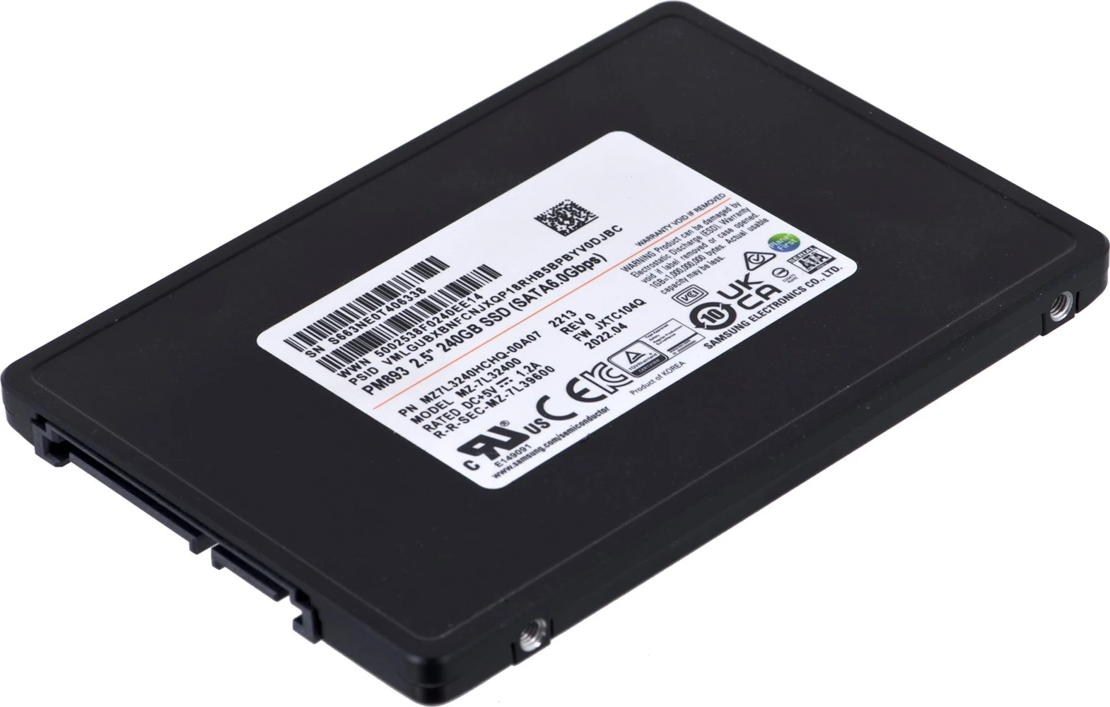 Disk SSD Samsung PM893, 240GB