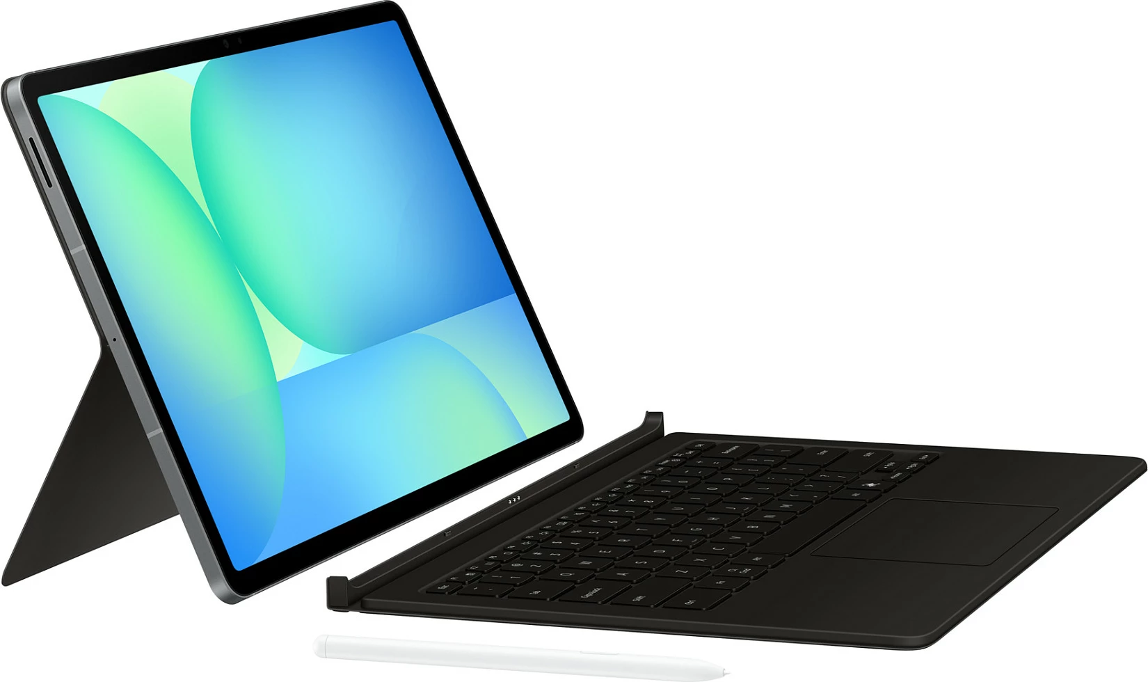 Mbështjellës tastierë Samsung EF-DX625, QWERTZ, Gjermanisht, Trackpad, Galaxy Tab S10 FE+, E zezë