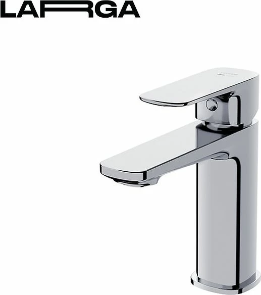Rubinet lavamani Cersanit Larga S951-388, një-dorezë, rreze 120 mm, krom, me tuba fleksibël 45 cm + çelës aeratori