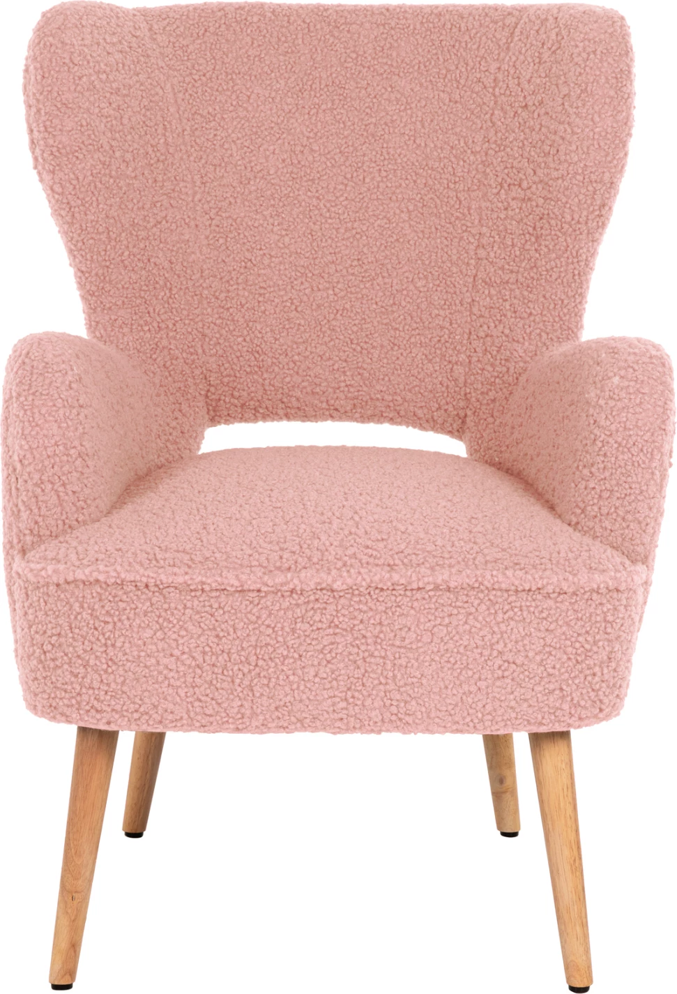 Fotelje MYLIE FH8394.22, ngjyrë rozë e zbehtë, pëlhurë boucle, 66x75x93H cm