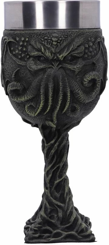 Krigë dekorative Nemesis Now Cthulhu\'s Thirst 17 cm, rrëshirë me insert inox, e zezë