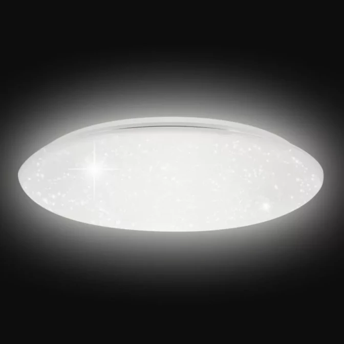 Llambë tavani LED Asalite Laura 48W 3000K 4320 lm efekt yjesh/glitter, e bardhë, 1 copë