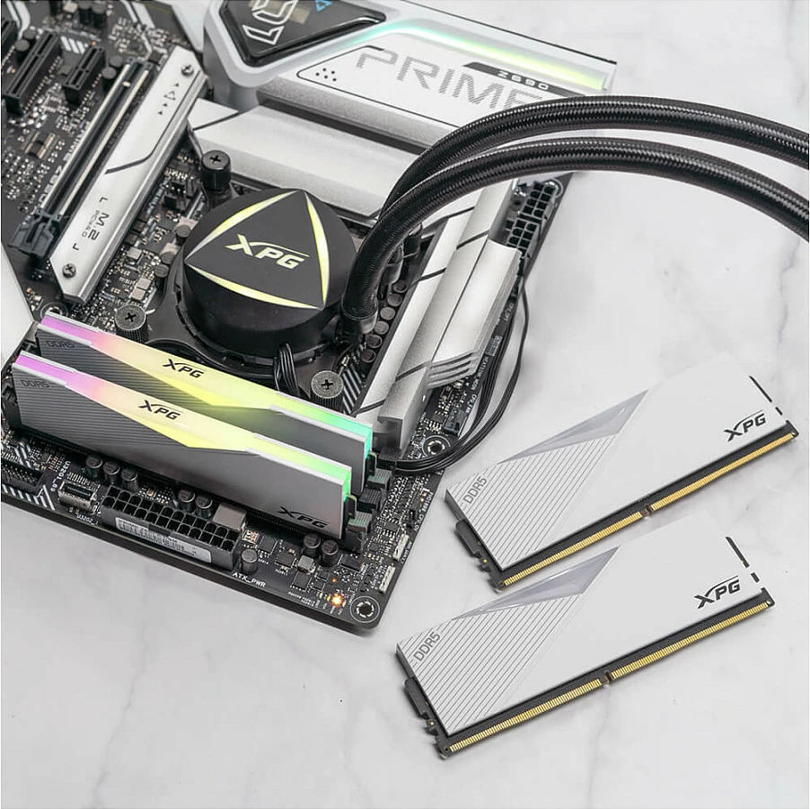 RAM Memorje ADATA XPG Lancer RGB, DDR5 64GB (2x32GB) 6000MHz CL30, e bardhë