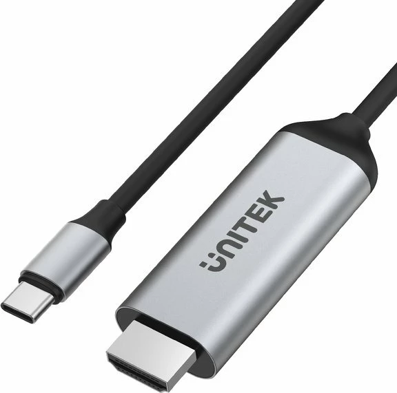 Kabllo adapter USB-C në HDMI Unitek V1423A 1.8 m 4K@60Hz HDCP 2.3, argjendtë