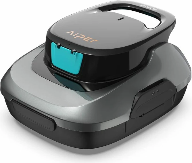 Robot pastrues pishine AIPER Scuba SE, pa kabllo, me bateri 90 min, shportë filtri 2L, gri