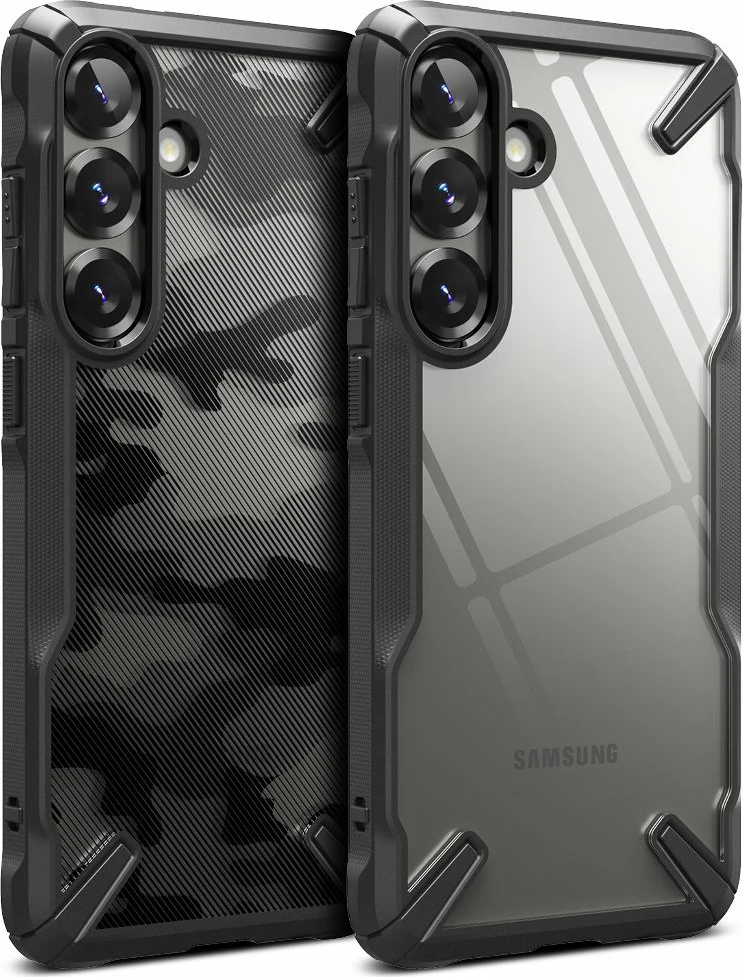 Mbështjellës Ringke Fusion X për Samsung Galaxy S25+, Black Camo