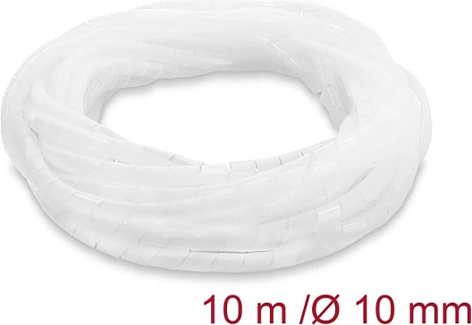 Spiralë për kabllo DeLOCK, Ø10 mm, 10 m, transparente