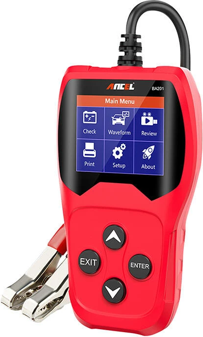 Tester baterie Ancel BA201, për automjete, i kuq